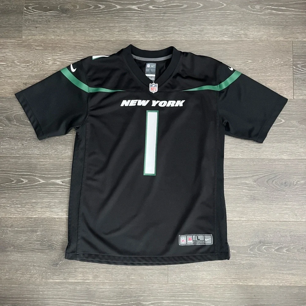 NFL Nike New York Jets Sauce‎ Gardner Black and Green Jersey Youth Large